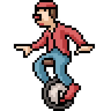 Vektör pikseli palyaço karikatürü