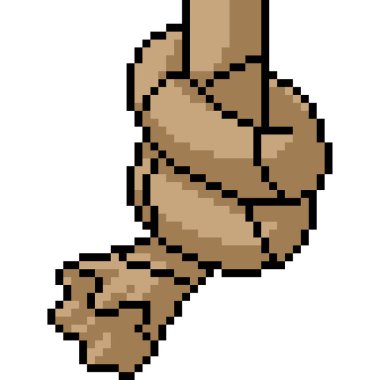 vektör piksel resim halatı izole edilmiş çizgi film düğümü