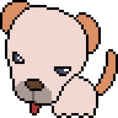 vektör piksel sanat köpeği izole edildi