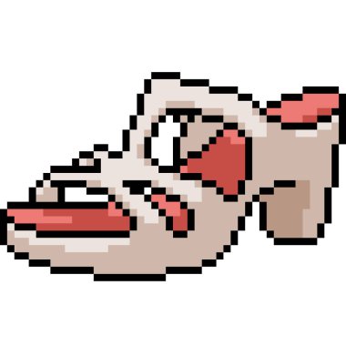 vektör pikseli kadın sandalet izole edilmiş karikatür