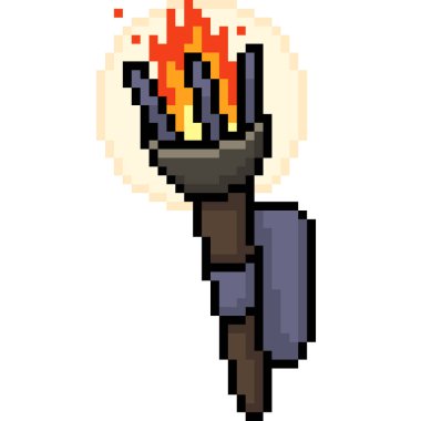 vektör piksel sanat feneri izole edilmiş çizgi film