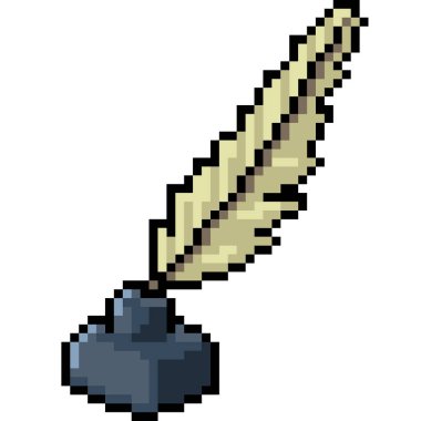 vektör piksel sanat tüyü kalem izole çizgi film