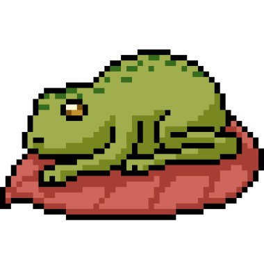 vektör piksel sanat kurbağası izole çizgi film