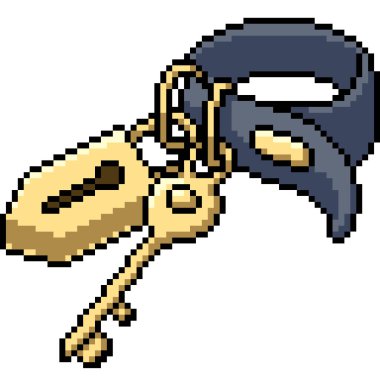 vektör piksel sanatı izole kemer anahtarı