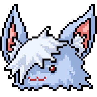 Vektör piksel sanat hayvanı canavar izole cartoo