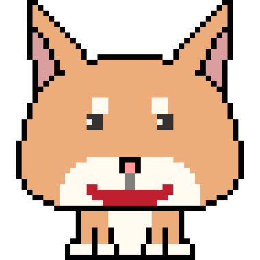 vektör piksel resim çizgi filmi kedicik izole edildi