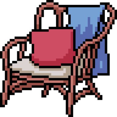 vektör pikseli sanat koltuğu izole edilmiş çizgi film