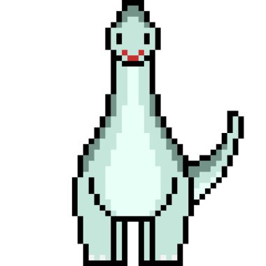 Vektör pikseli sanat brachiosaurus dinoasur