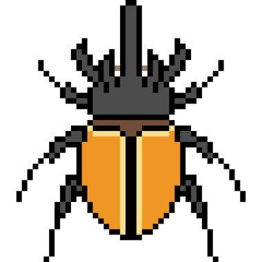 vektör piksel sanat böceği izole edildi