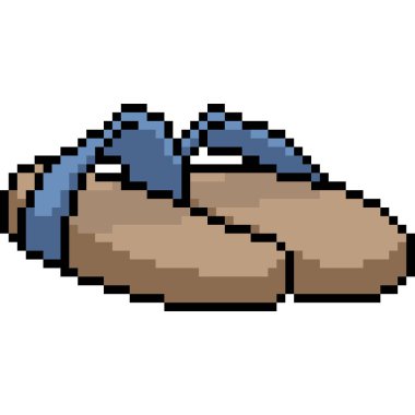 vektör pikseli sandal izole çizgi film