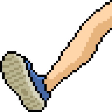 vektör pikseli sanat yürüyüşü izole edilmiş çizgi film