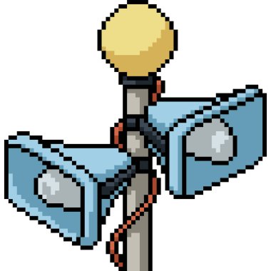 vektör piksel sanatı izole hoparlör sütunu