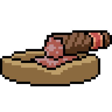 vektör piksel sanat purosu izole edilmiş çizgi film