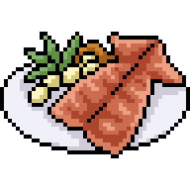 vektör piksel resim mürekkep balığı izole edilmiş çizgi film