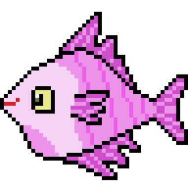 vektör piksel resim balığı izole edildi