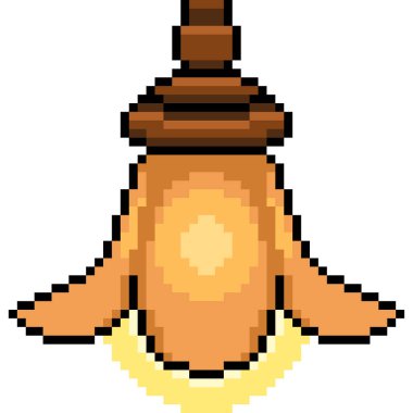 vektör piksel sanat lambası izole edilmiş çizgi film