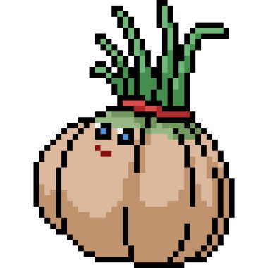 vektör piksel sanat soğan başı izole çizgi film