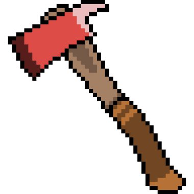 vektör piksel sanat baltası izole edilmiş çizgi film