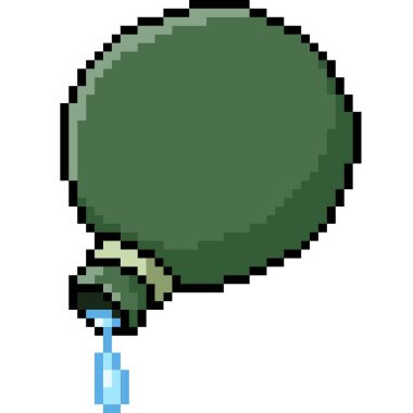 vektör piksel sanat şişesi izole edilmiş karikatür