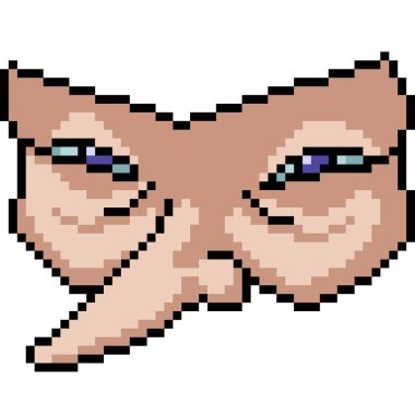 vektör piksel sanat maskesi izole edilmiş çizgi film