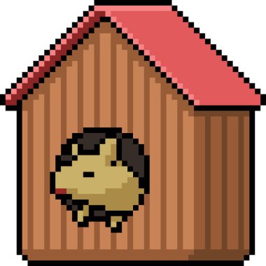 Vektör pikselli evcil hayvan evi izole edilmiş.