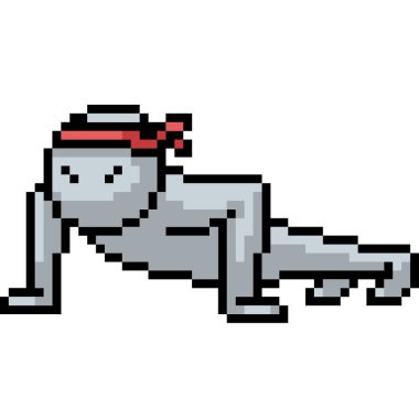 vektör piksel sanatı izole edilmiş çizgi filmi yukarı it