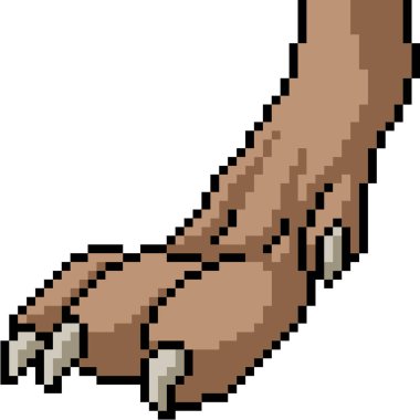 vektör piksel sanat hayvan pençesi izole karbonhidrat