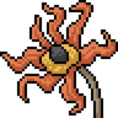 vektör piksel sanat çiçeği soyut izole çizgi film