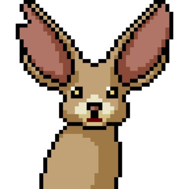 Vektör piksel sanatı vahşi kemirgen karikatürü