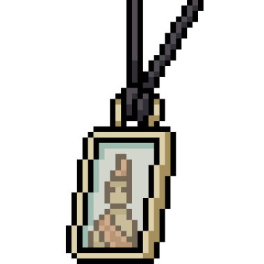 Vektör piksel sanat tılsımı izole edilmiş çizgi film