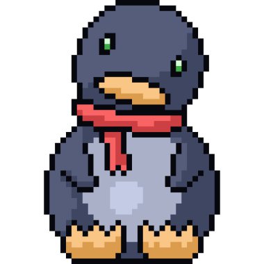 vektör piksel sanat pengueni izole edilmiş çizgi film