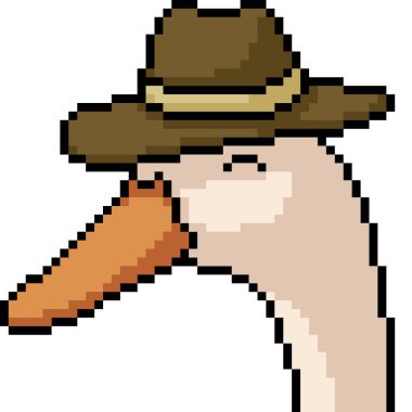 Vektör pikseli ördek şapkası izole edildi