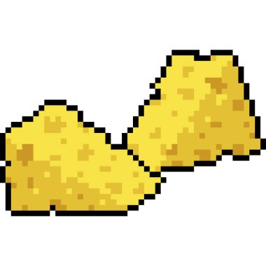 vektör piksel sanat peynir parçası izole edilmiş çizgi film