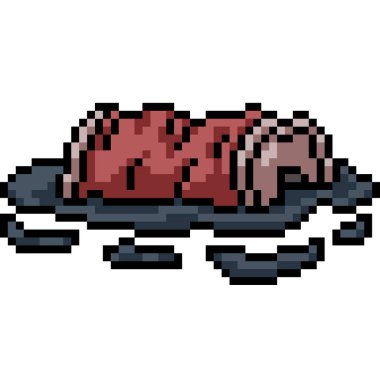 vektör piksel sanat atığı izole çizgi film