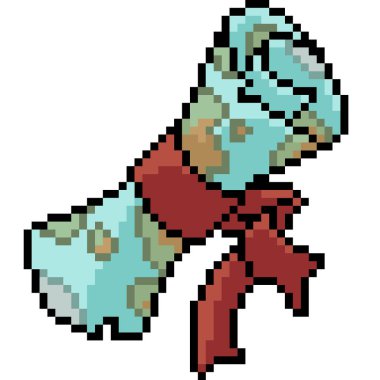 vektör piksel sanat haritası kaydırma izole çizgi film