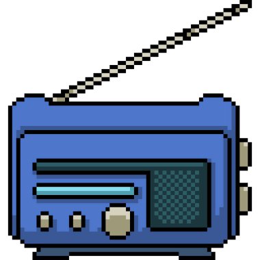 vektör piksel sanatı izole klasik radyo