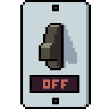 Vektör piksel sanatı izole edilmiş çizgi filmi kapat