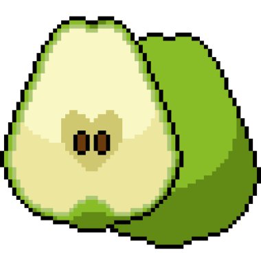 vektör piksel sanatı izole armut kesimi