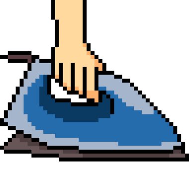 vektör piksel sanat el demiri izole çizgi film