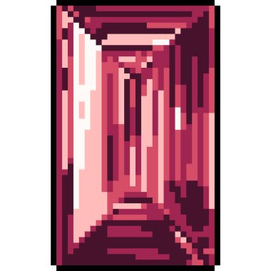 Vektör piksel sanat mücevher taşı izole edilmiş karton.