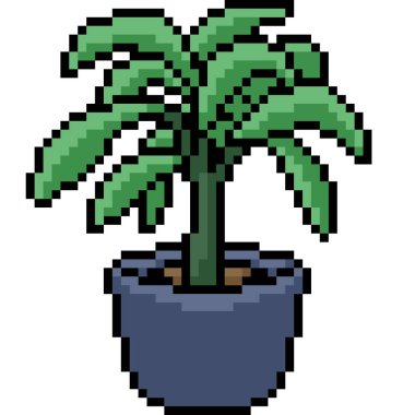 vektör pikseli sanat bitkisi tenceresi izole edilmiş çizgi film