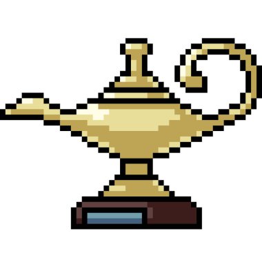 vektör piksel sanat kupası izole edilmiş çizgi film