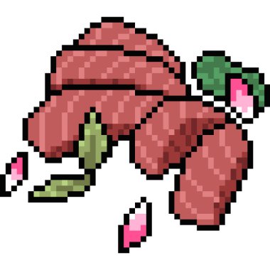 vektör piksel sanat yemeği saşimi izole