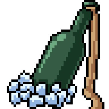 vektör piksel sanat bira izole çizgi film