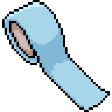 vektör pikseli mavi bant izole edilmiş çizgi film