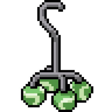 vektör piksel sanat yürüyüş çubuğu izole çizgi film