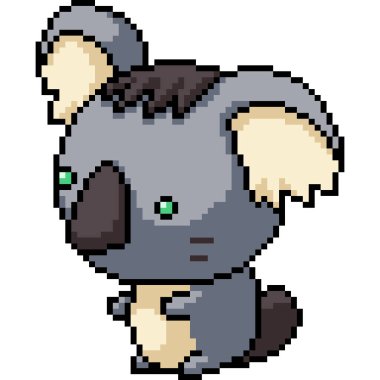 vektör piksel sanatı izole edilmiş koala bebeği