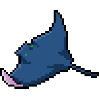 vektör piksel sanat vatozu izole edilmiş vagon