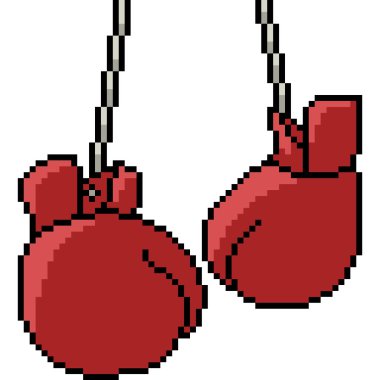 vektör piksel sanatı izole edilmiş eldiven asma