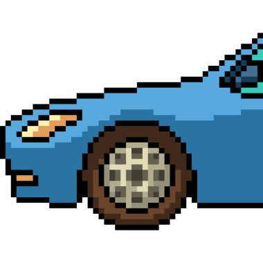 vektör piksel sanat arabası öndeki izole araba